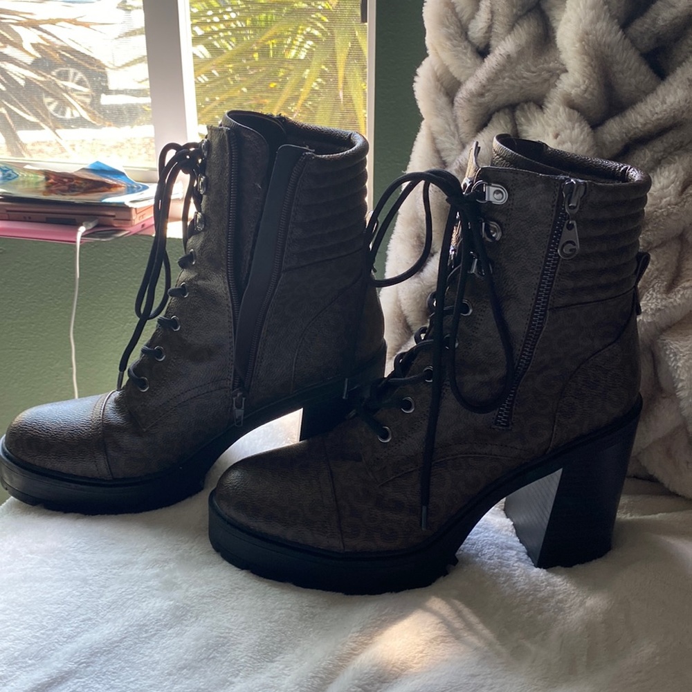 Cute brown heel boots